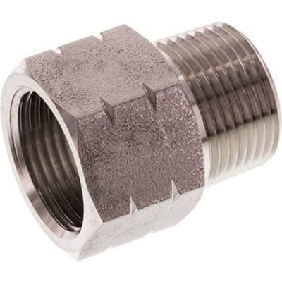 3/4'' NPT x G 3/4'' M/F RVS Verloopring 40 Bar - Hydrauliek - FL2S-MF-ST-034NG