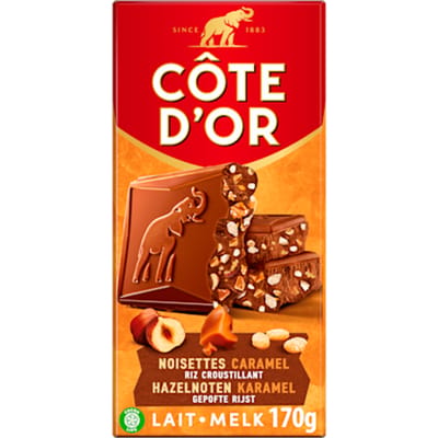 Melk hazelnoot karamel gepofte rijst