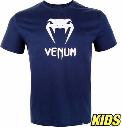 Venum Kleding Classic T Shirt Kids Navy Blue - Kids - 8 Jaar
