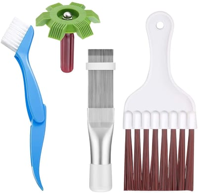 Set van 4 spazzolen per la pulizia del condensatore del condizionatore d'aria, Pettine per Condizionatore Aria Radiatori, per la Pulizia, Pettine per la Pulizia del Condensatore in Plastica