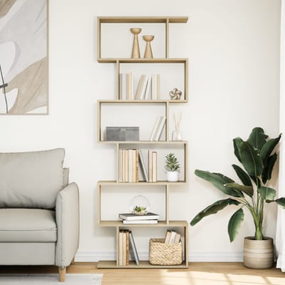 vidaXL - Kamerscherm - / - boekenkast - 6-laags - 70x24x193 - cm - hout - sonoma - eiken