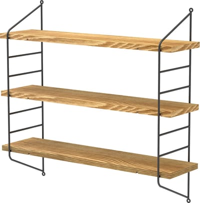 unho Zwevende Wandplank - 3 Tier Rustieke Zwevende Planken - Keuken Muur Opbergruimte - Verstelbare Muur Boekenplanken - Plantenplank Hout en Metaal - Muur Weergave Planken - voor Woonkamer Slaapkamer Keuken