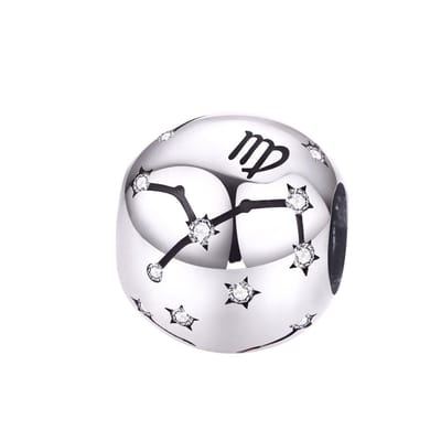Sterrenbeeld maagd bedel zirkonia | bedels voor armband | zodiac virgo bead | Zilverana | geschikt voor alle bekende merken | 925 zilver | moederdag