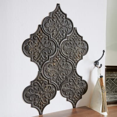 LOBERON Wandornament set van 6 Halira antiekzwart
