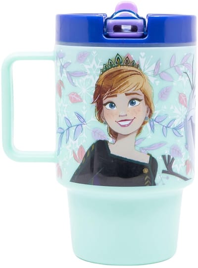 Kinderbeker met Deksel Frozen 530ml - BPA-vrije Plastic Mok met Lekvrije Tuit - Drinkfles met Schroefdop voor Kinderen