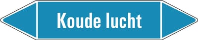 Koude lucht leidingmarkering op vel 126 x 26 mm - 5 per vel