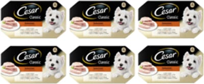 6x Cesar Classic Kuipje in Gelei Selection Multipack - Hondenvoeding - 600g