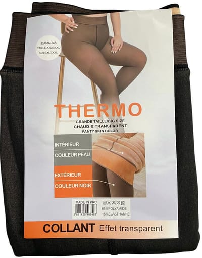 Thermo Panty – Grote Maat – beige – Transparant & Warm XXL/XXXL (44-46)