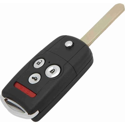 4 Knoppen Autosleutelfob Schaal MLBHLIK?1T Opvouwbaar Vervanging voor Accord Acura MDX RDX ZDX beige