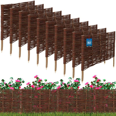 Kotarbau - Tuinpalisade - 60x40 CM - Set van 10 - Natuurlijk - Weerbestendig