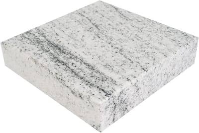 Granieten sokkel - Grafonderzetter vaas - Graf decoratie - Handgemaakt gepolijst - 19.5x19.5x5 cm - Viscont White