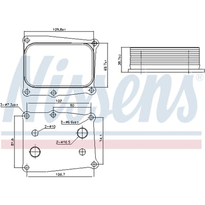 Olie radiator, motorolie NISSENS 91377