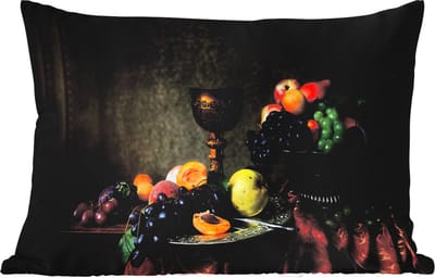 Buitenkussens - Tuin - Rustiek - Tafel - Fruit - Stilleven - Beker - 50x30 cm