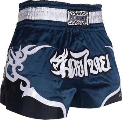 Fluory Muay Thai Short Kickboks Broek Tribal Donkerblauw - XS