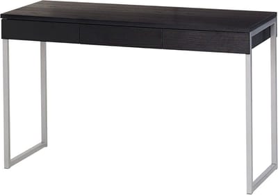 Fula bureau 3 lades zwart en donkergrijs decor.