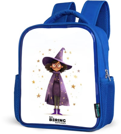 NoBoringSuitcases.com® - Rugzak blauw - Schooltas jongens - De paarse tovenaarsmantel - Kinder rugtas jongen - Boekentas kind - Kinderrugzak voor school - Schoolrugzak