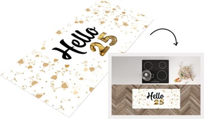 Keukenloper - Loper keuken - Jubileum - 25 jaar - Feest - 120x50 cm - Keukenloper vinyl