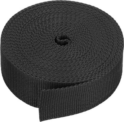 Polypropyleen Singelband - Sterke Band Rol - Klimmen Knutselen - Duurzaam Weefsel - 1.5 Inch 10 Yard - Zwart