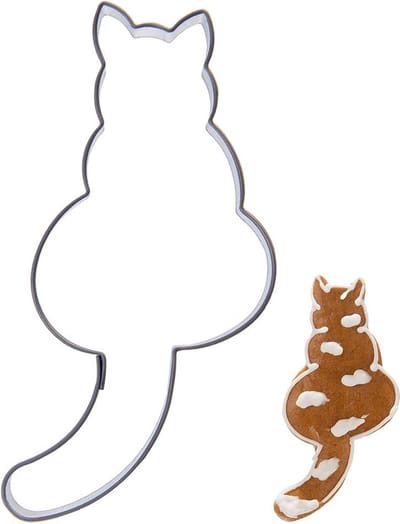 Koekjessnijder Edelstaal Kat 8,5 cm - Vormen - Uitsteekvorm - Cookie - Cutter - Uitsteekvormpjes - Koekjes - Bakken