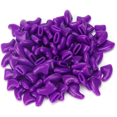100 Pièces PVC Souple Animal de Compagnie Chat Couvre-Ongles Patte Griffe Capuchon Enveloppe Accessoire de Toilettage Décoration Set XS