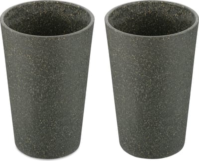 Drinkbekers, 0.35 L, Set van 2, Organic, As Grijs - Koziol|Connect