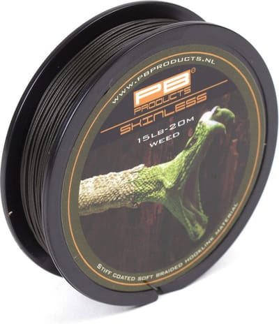 PB Products - Skinless - Gecoat Onderlijn Materiaal - 20 meter - Weed (25 lb)