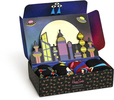 Happy Socks unisex giftbox 4P sokken space multi
