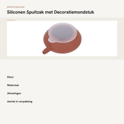 Dailygoods- Spuitzak Herbruikbaar - Spuitmondjes - Taartdecoratie - Siliconen - Maat: 6,5 x 11 x 5,2 cm - Eenvoudig schoon te maken - Bakspuit