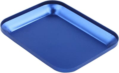 Schroefbakje - Onderdelenbakje - Reparatie Werkzaamheden - Magnetische Ondergrond - 10.5 x 8.5 cm - Blauw