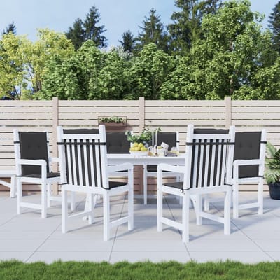 Tuinstoelkussens Lage Rugleuning - Buitenstoel Kussens - Buiten Zitten - Waterafstotend Oxford Stof - 6 stuks 100x50cm - Zwart