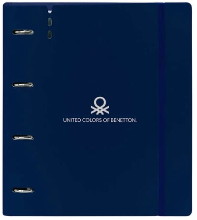 Safta A4 4 Rings With 100 Sheets Benetton Damero Ringband Blauw Kinderen