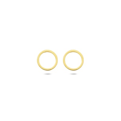 Marie Celeste oorknoppen rondje 8 mm - 8 mm - Goud