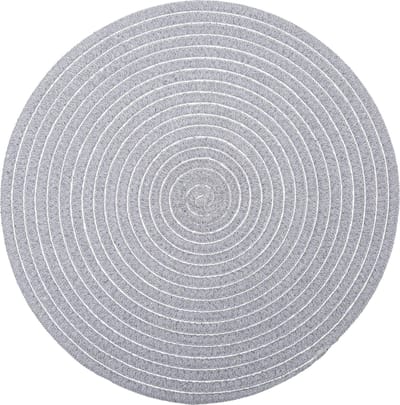Atmosphera onderlegger set van 2 - Glanzend - licht grijs - Placemat - D35 cm