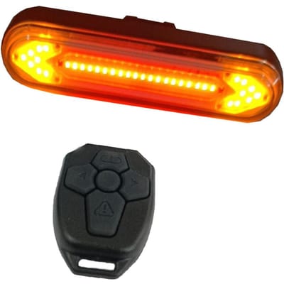 Draadloos Knipperlicht Remlicht met Afstandsbediening USB Oplaadbaar Achterlicht zwart