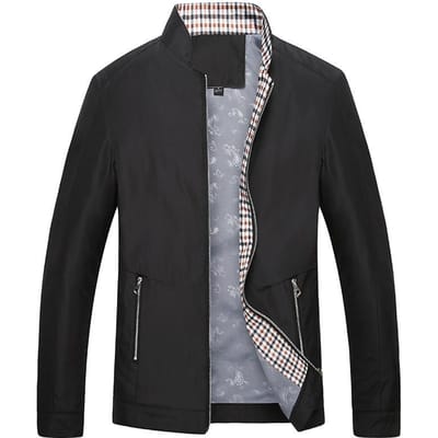 Lente en Herfst Middelbare Leeftijd Heren Jassen Casual Mode Opstaande Kraag Papa Kleding Middelbare Leeftijd Jassen Zakelijke Jassen 3XL gray