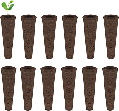 12 Stuks Groei Sponsen voor Hydroponics, Zaaddozen voor Planten, Startpluggen en Zaadpods Kit voor Binnenkweek Systemen (5.5 cm Lang)