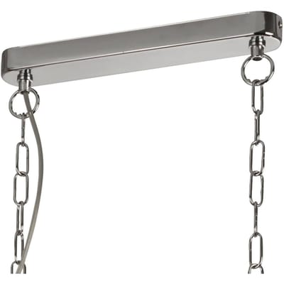 Searchlight Piramide hanglamp, chroom, glas, 3-lamps, 95 cm, E27