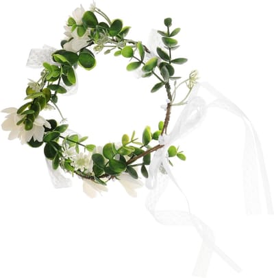 Bloemenkroon Hoofdband - Bloemenkrans - Bruiloft Feest - Sprookjes Stijl - 42 cm - Meerdere Kleuren
