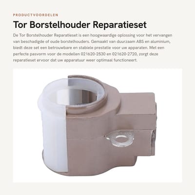 Dailygoods- Borstelreparatieset Hoge Betrouwbaarheid - Borstelhouder - Dynamoborstelhouder - ABS/Aluminium - Vervangingsset - Geschikt voor 021620-2530/021620-2720