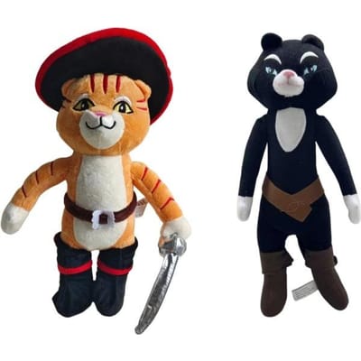 Nieuw Anime Puss In Boots Pluche Kawaii Chihuahua Perrito Pluche Poppen Speelgoed Met Laarsjes Kat Knuffelhond Voor Kind Verjaardagscadeaus