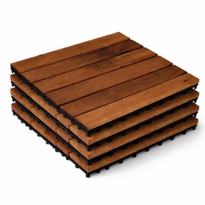 Ceruzo Terrastegels Acacia 30x30 cm – Kliktegels – Set 4 – 0.36m²