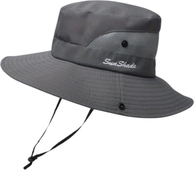Livano Zonnehoed - Reishoed - UV Beschermende Hoed - Bucket Hat - Festival - Pet - Hoedje Voor Dames & Heren - Hoofdbescherming - Donkergrijs