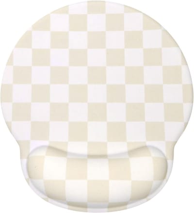 Ergonomische Muismat met Polssteun, Comfortabele Geheugenfoam Ondersteuning en Antislip Oppervlak voor Thuis en Kantoorgebruik, Beige