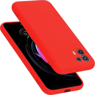 Cadorabo Hoesje geschikt voor Motorola EDGE 20 LITE / FUSION in LIQUID ROOD - Beschermhoes gemaakt van flexibel TPU silicone Case Cover