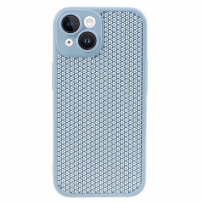 Cityhoesje - iPhone 15 Plus-14 Plus - Kstdesign Icenets - Series Backcover, Heat Dissipation Hard - Licht Blauw