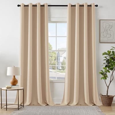 Dailygoods- Verduisteringsgordijnen Set van 2 - Decoratieve Gordijnen - Hoogwaardige Verduisteringstechnologie - Lichtdicht - Superzacht - Elegante Plooivorm