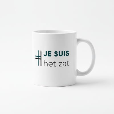 Je Suis Het Zat Mok – Grappige Nederlands-Franse Tekst Koffiemok – 330 ml Keramische Mok