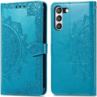 imoshion Hoesje - Geschikt voor Samsung Galaxy S21 FE - Mandala Bookcase - Turquoise