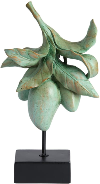 Light&living Ornament op voet 23,5x13x37 cm MANGO groen+zwart
