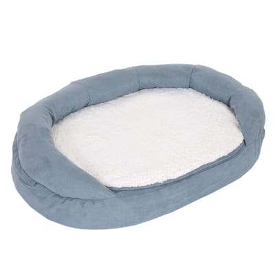 - L: L 117 x B 72 x H 24 cm - Hondenbank Memory Ovaal Grijs